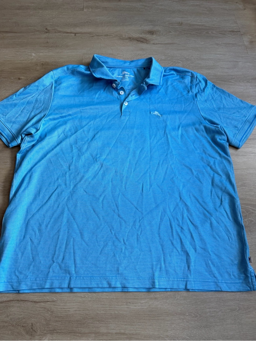 Tommy Bahama Blue Striped Polo Men's SZ XL